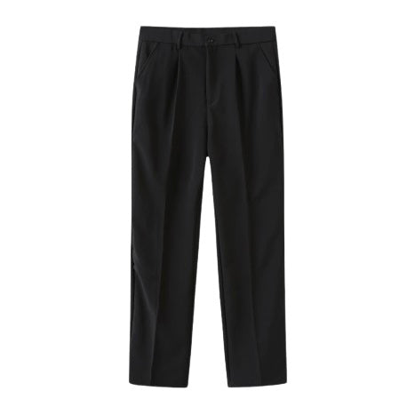 City Walk | Grey Cable Knit Sweater and Black Trousers Set