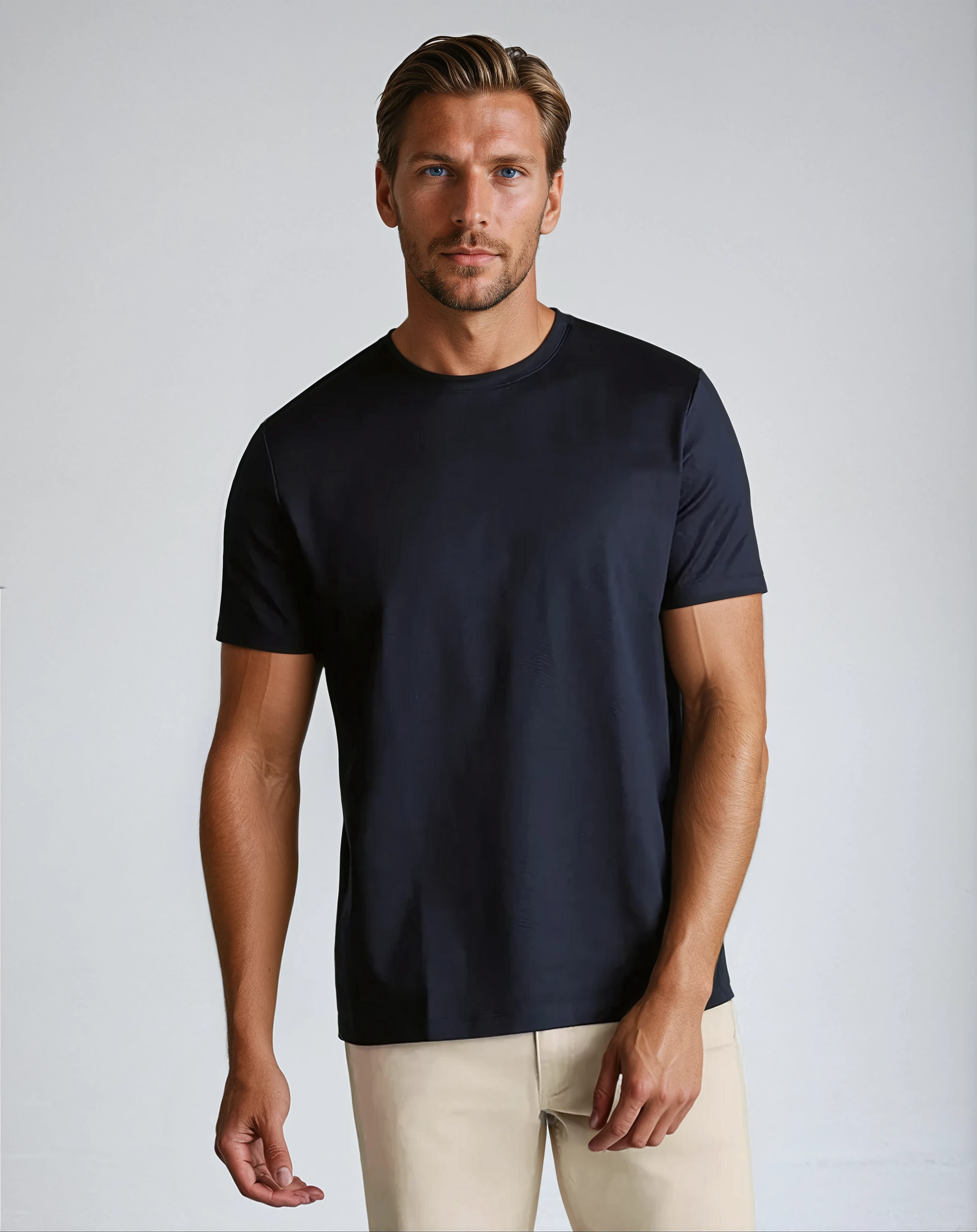 Cotton T-Shirt – Navy Blue