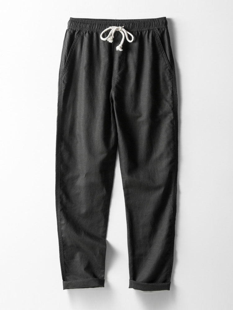 Crinkle Texture Shirt and Drawstring Trousers Set