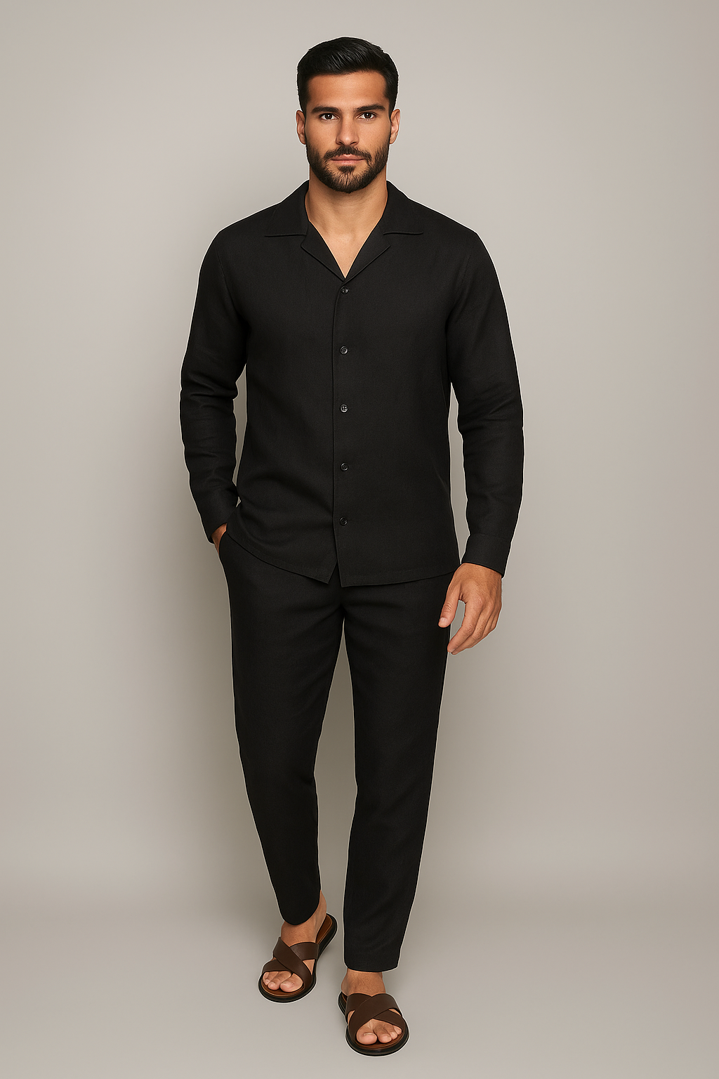 Ink Black Trousers