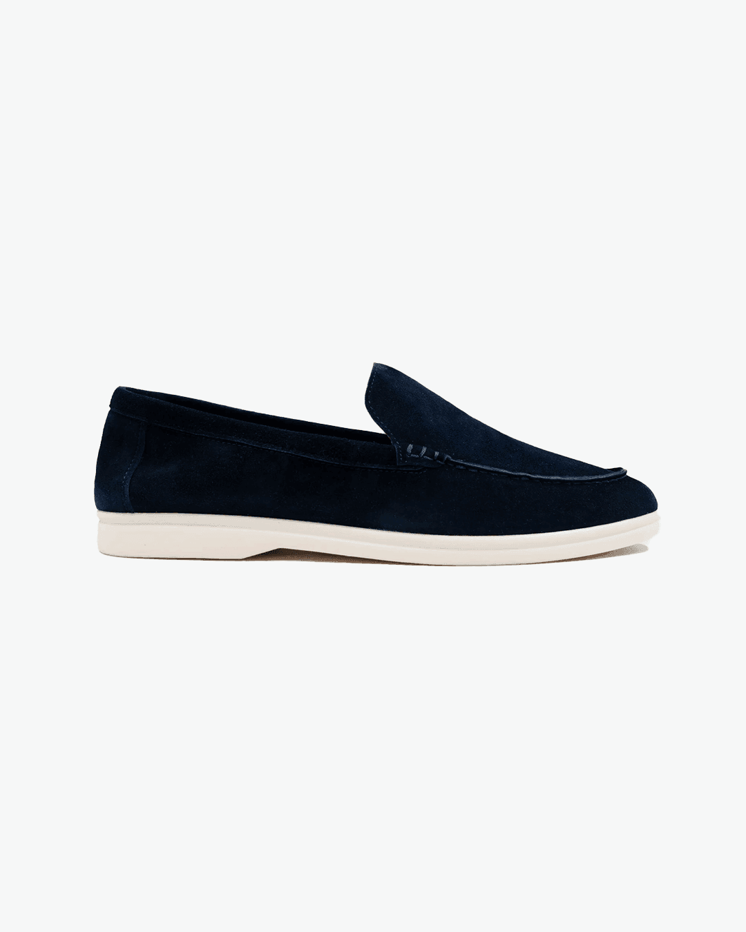 Navy Zip Sweater with Black Trousers and Loafers