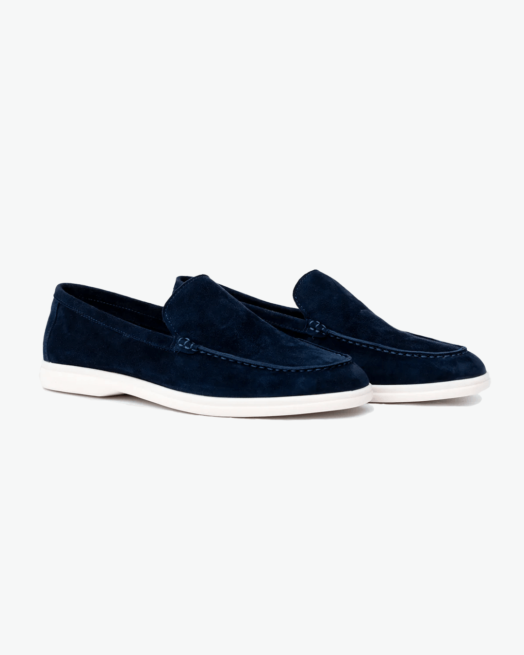 Navy Zip Sweater with Black Trousers and Loafers