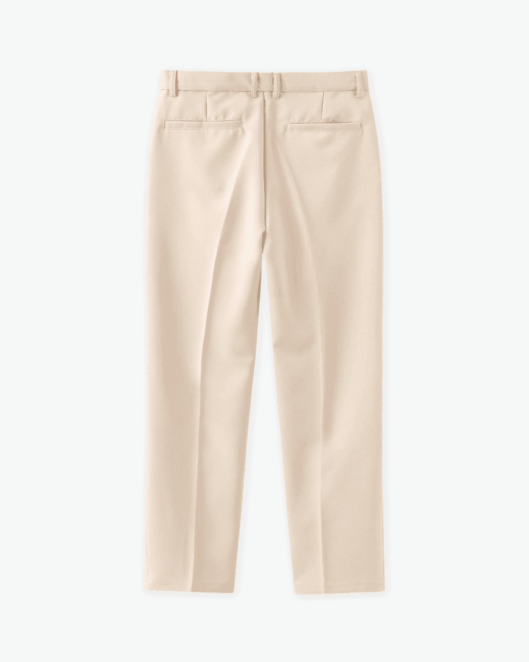 Rust Wool T-shirt, Beige Vest and Cream Trousers