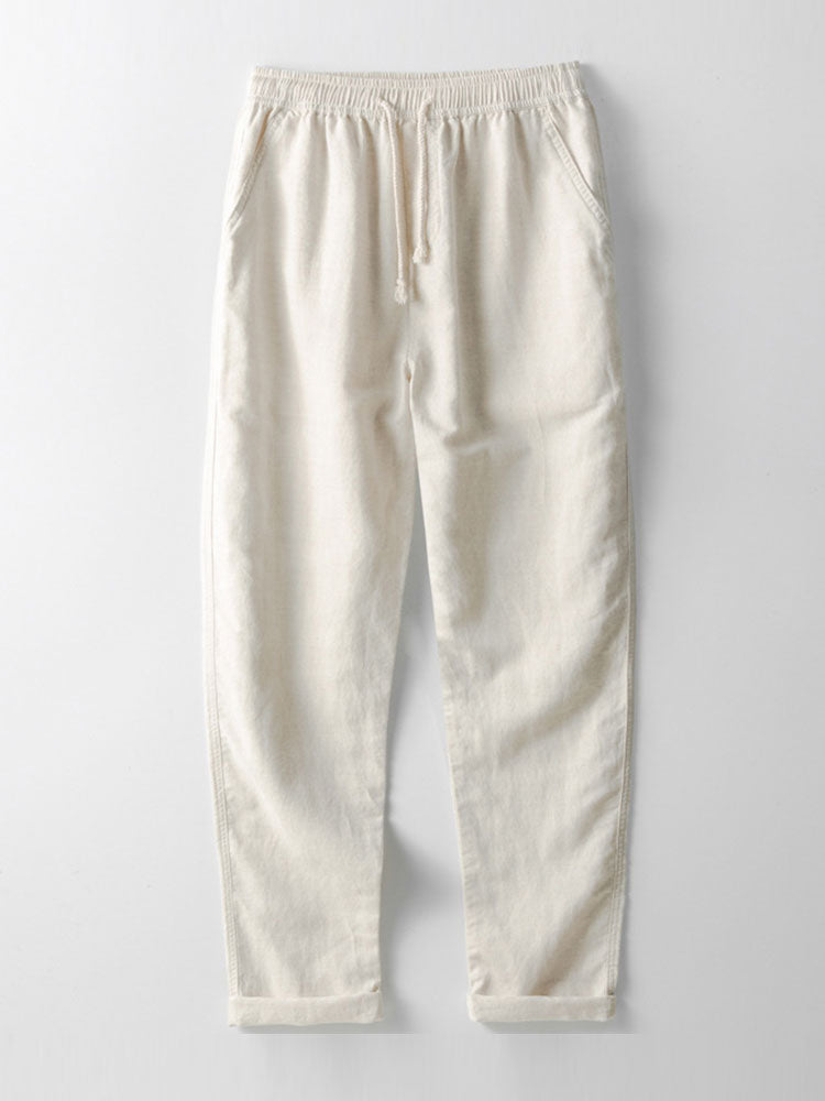 Saba | Crochet Shirt and Cotton-Linen Trousers Set