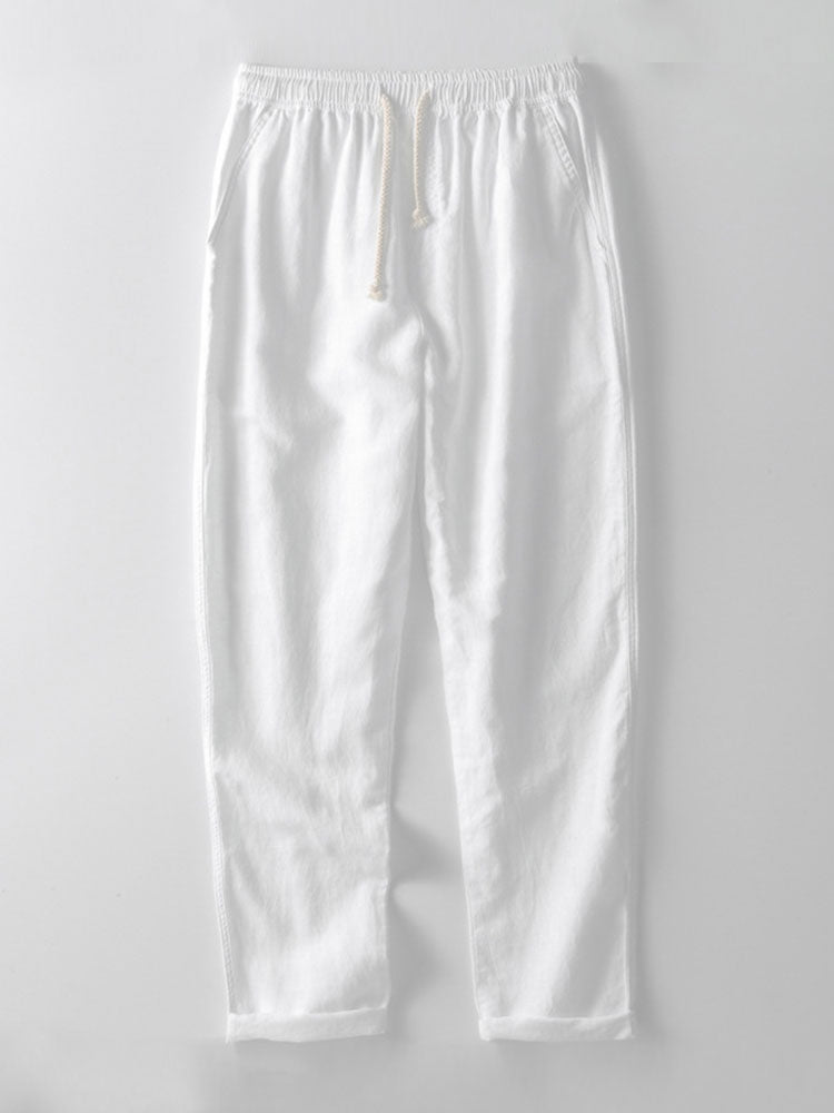 Saba | Crochet Shirt and Cotton-Linen Trousers Set