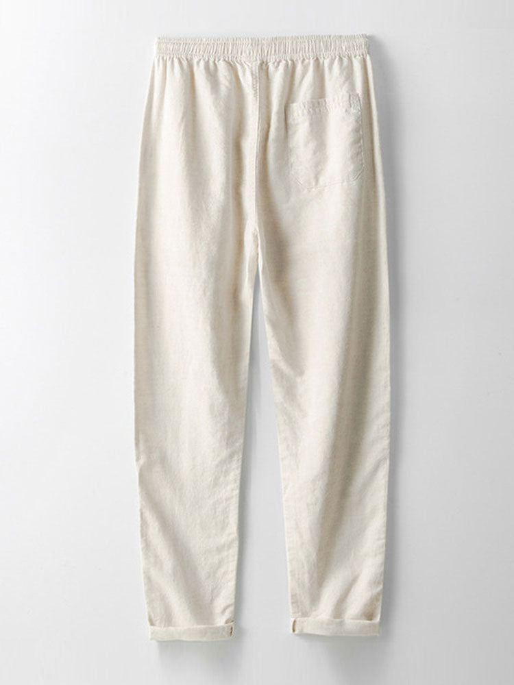 Saba | Crochet Shirt and Cotton-Linen Trousers Set