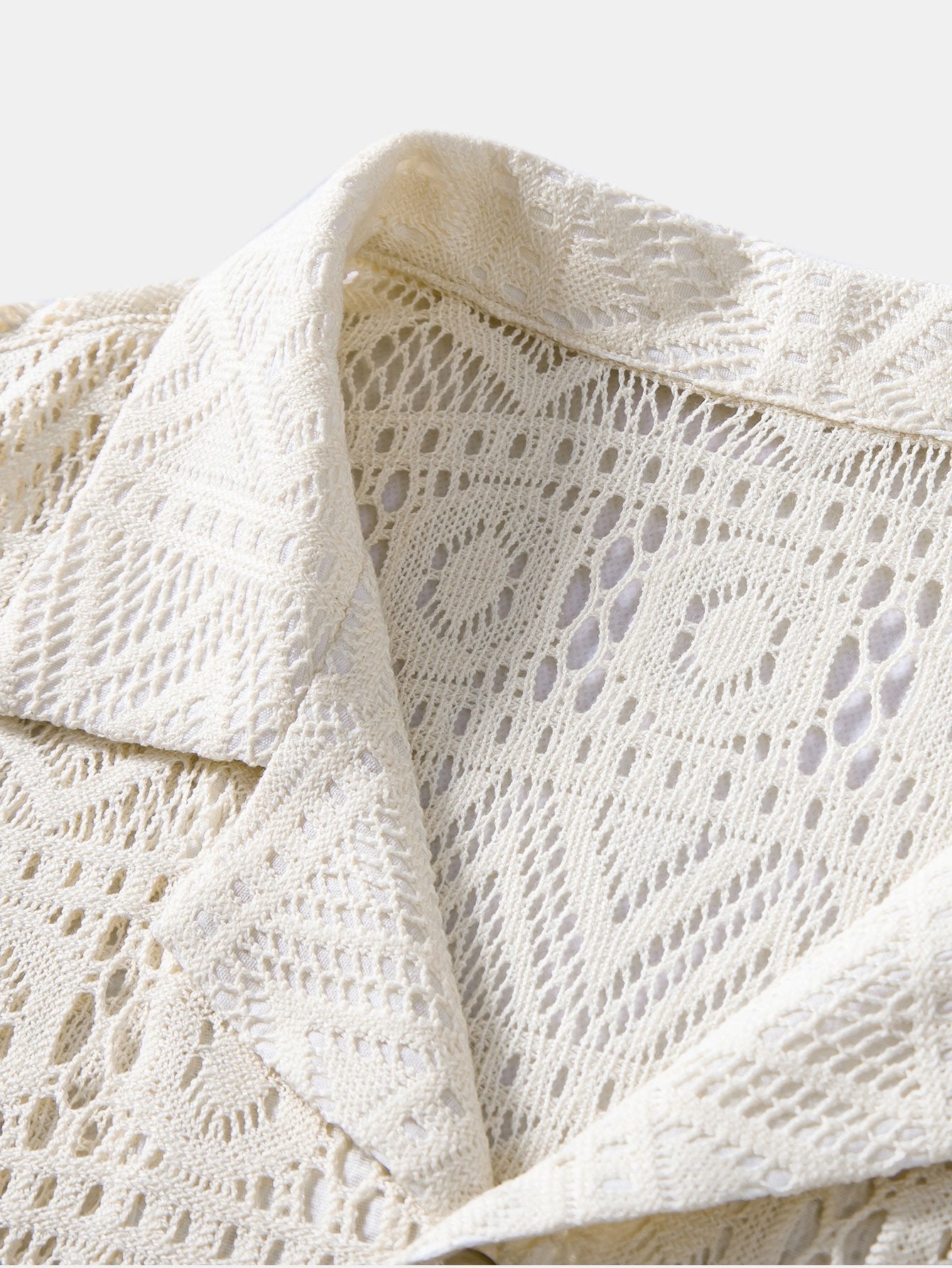 Saba | Crochet Shirt and Cotton-Linen Trousers Set