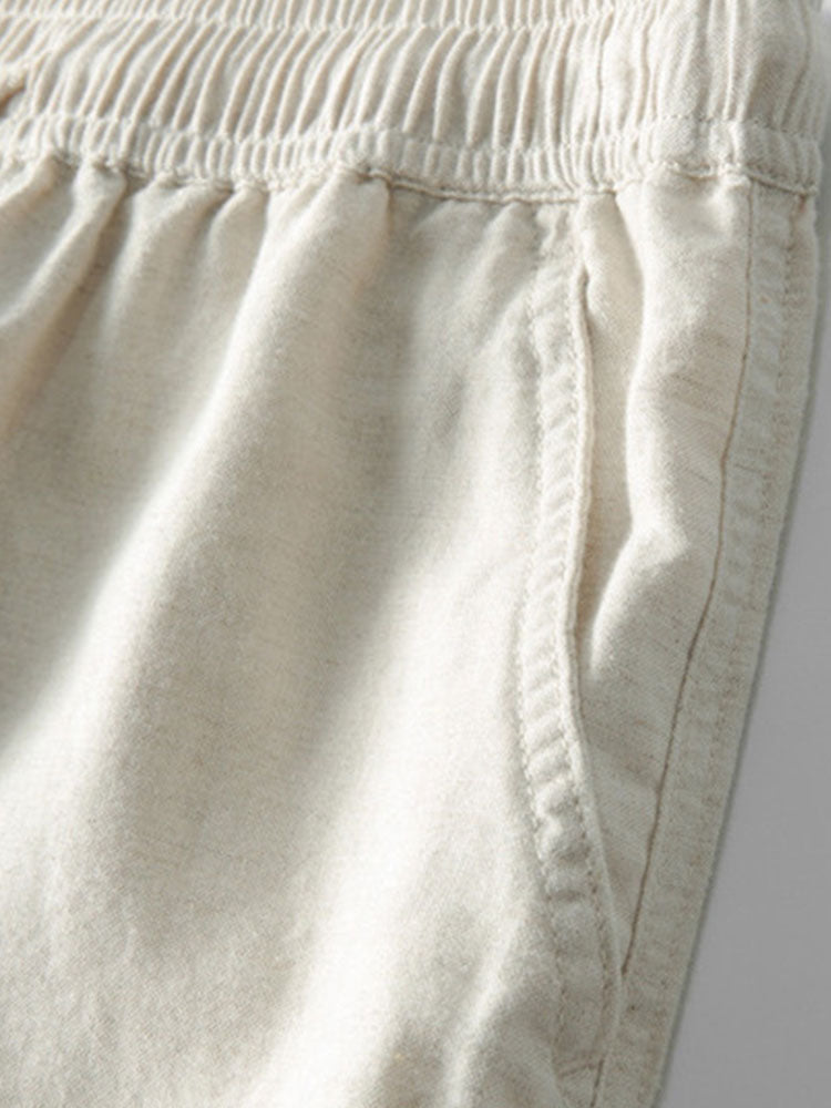 Saba | Crochet Shirt and Cotton-Linen Trousers Set