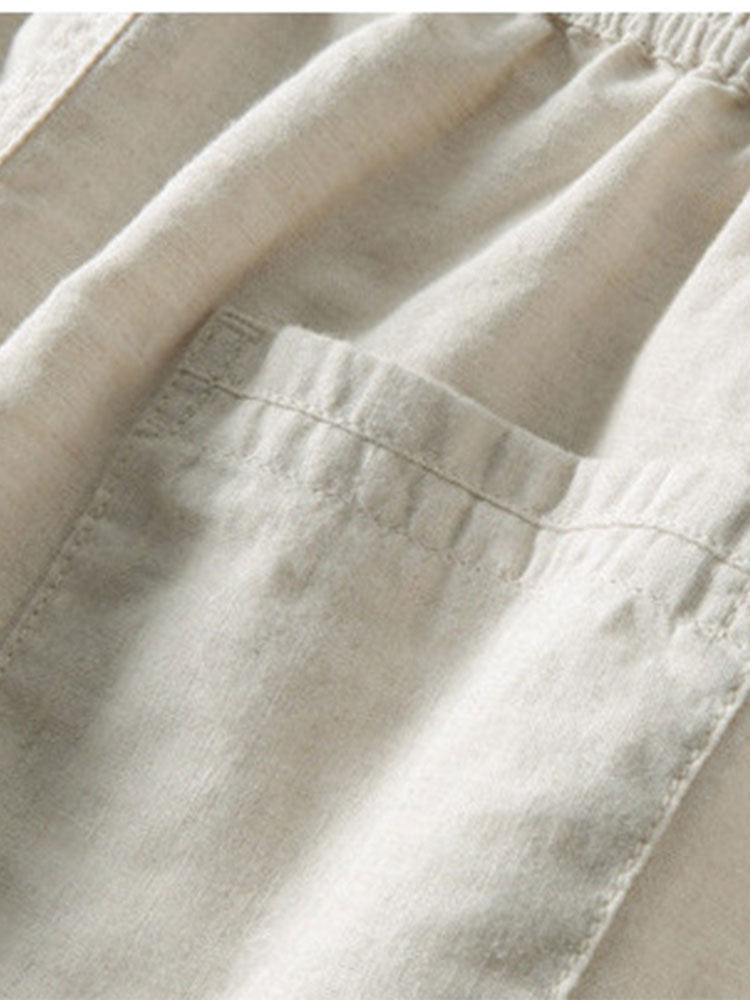 Saba | Crochet Shirt and Cotton-Linen Trousers Set