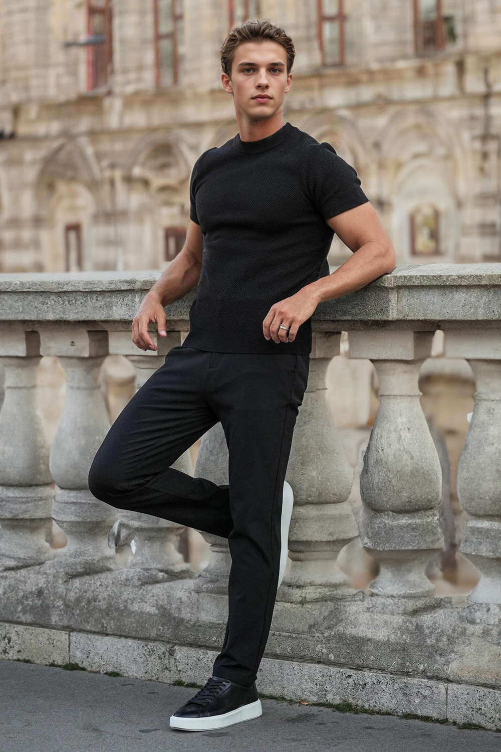 Slim fit everyday pants - Black