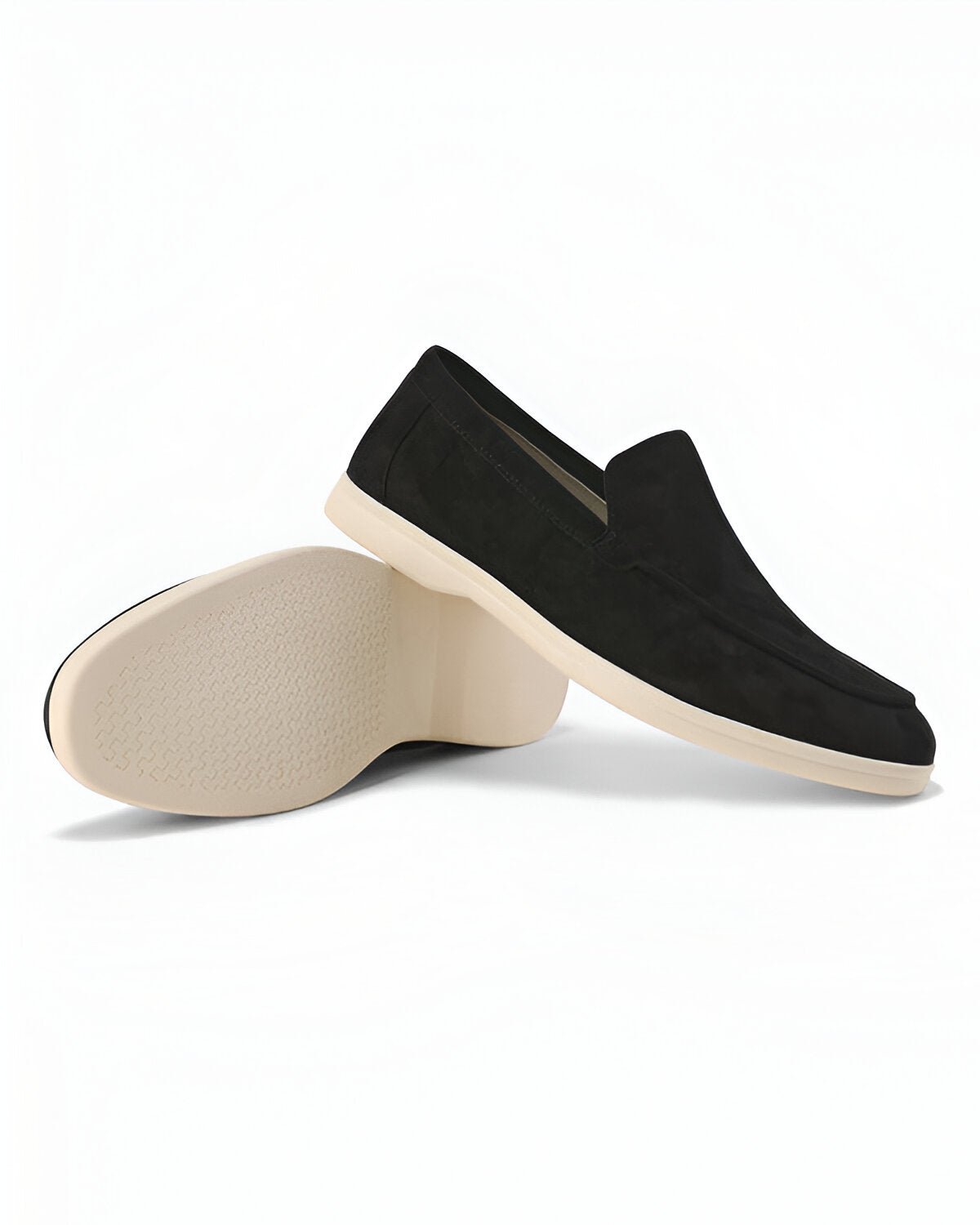 St Tropez Night | Black Linen Shirt, Beige Trousers and Loafers Set