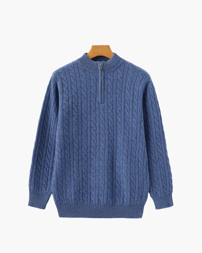 Blue Sleeveless Knit and Blue Loafers