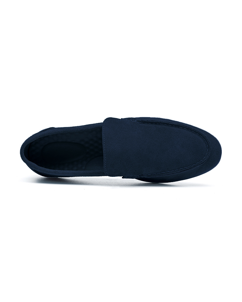 Blue Sleeveless Knit and Blue Loafers