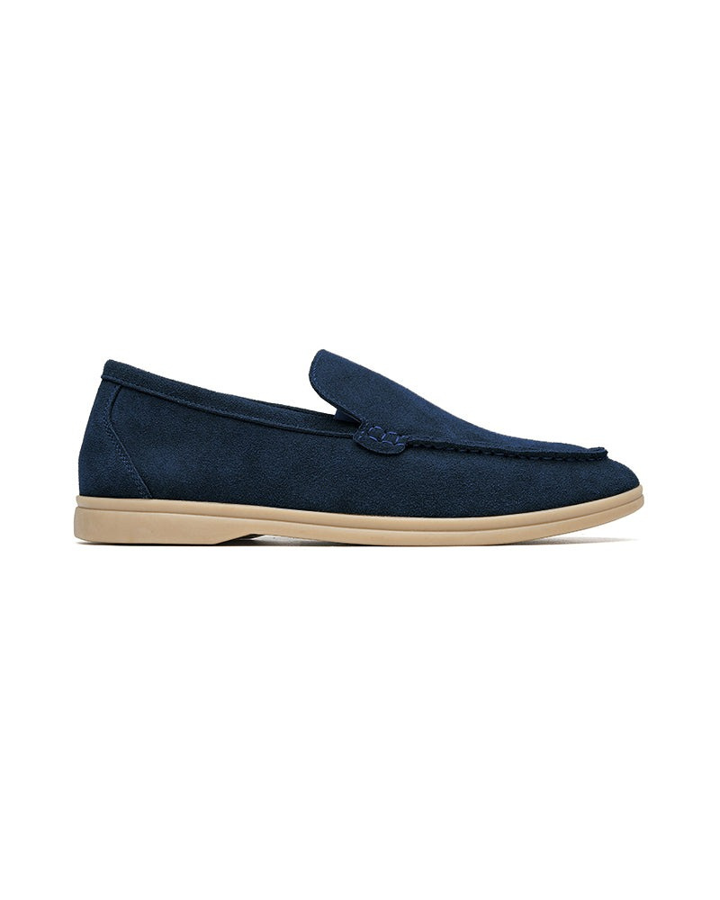 Blue Sleeveless Knit and Blue Loafers