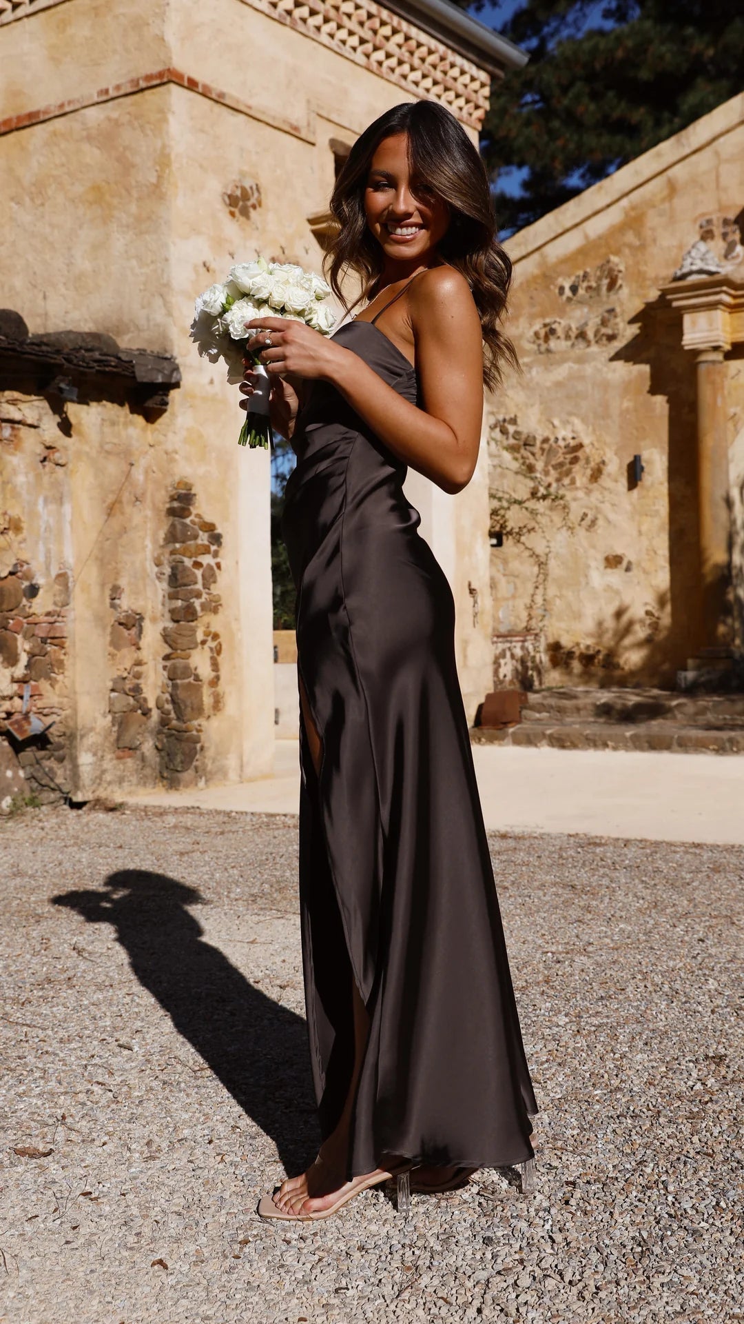 Women's Slip Maxi Dress with High Side Split