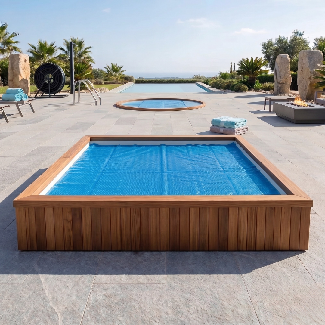 10x10 Ft Hot Tub Solar Cover 16 Mil Bubble Thermal Heat Blanket