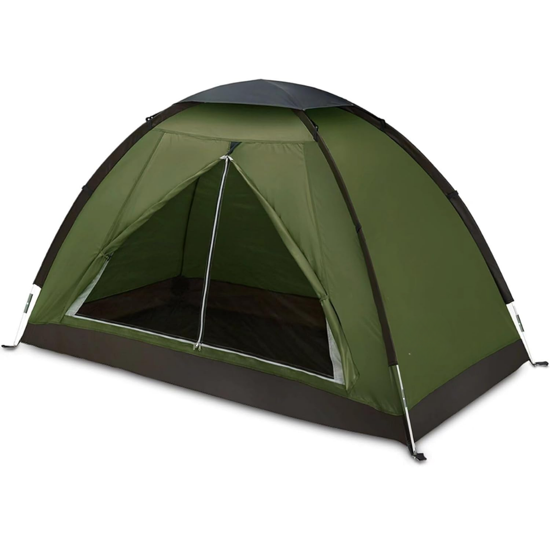 Camping Backpacking Tent for 1 or 2 Persons with Net and Carry Bag
