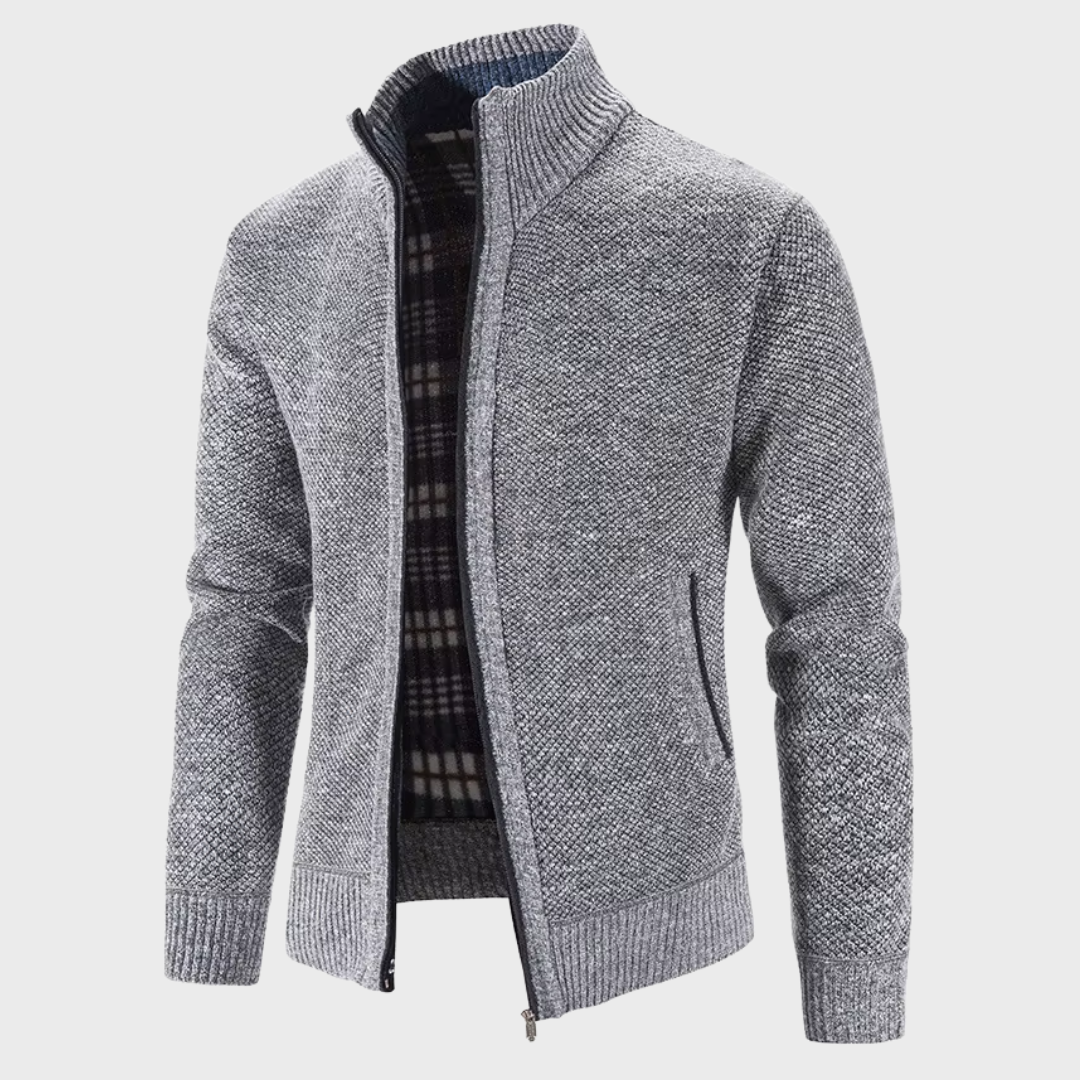 Gray Knitted Sweater for Men