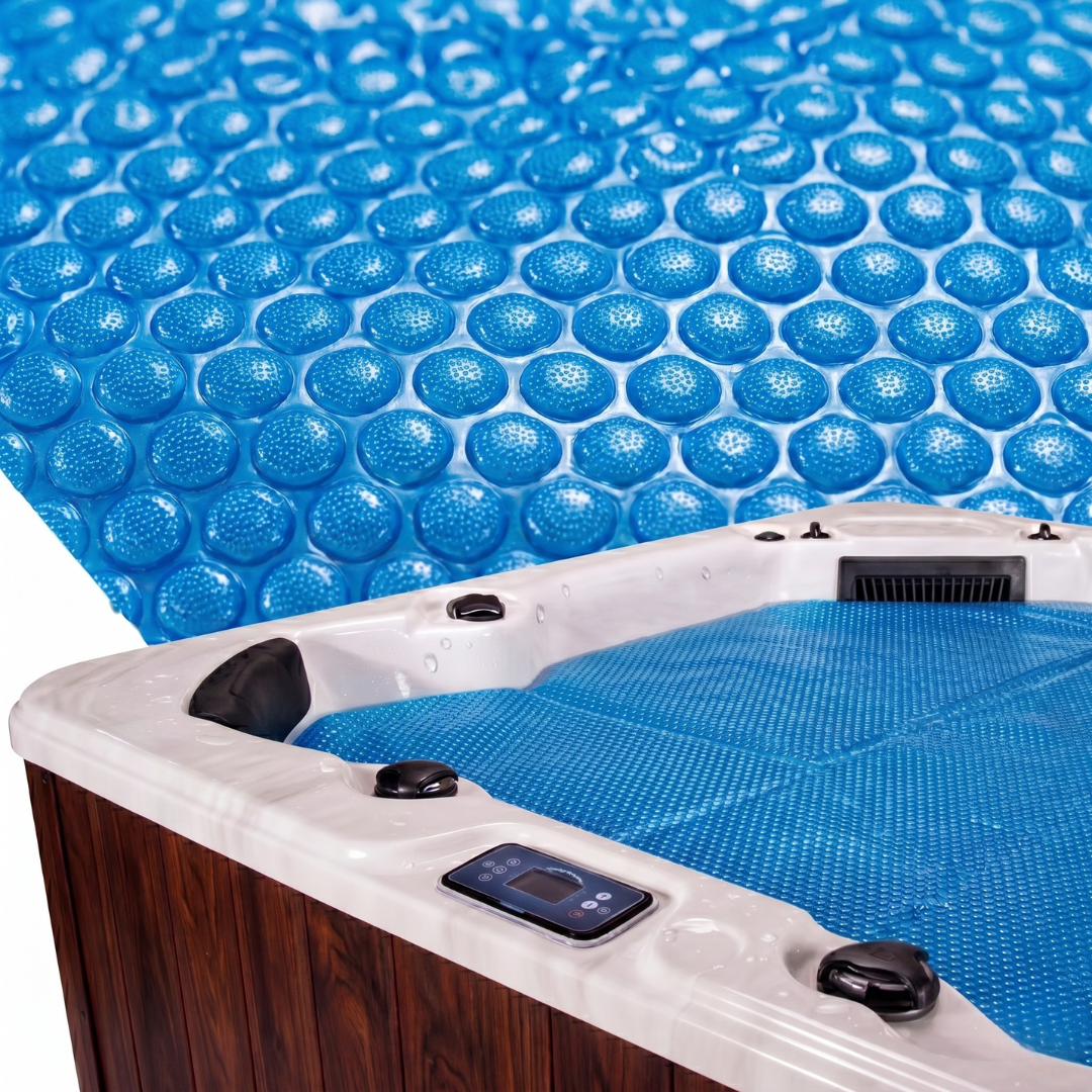 7x7 ft Hot Tub Pool Cover 16 Mil Bubble Solar Heat Retention Layer