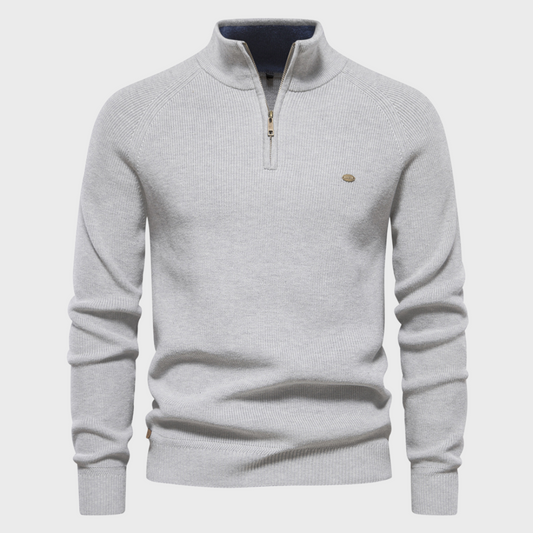 Grey Half Zip For Men