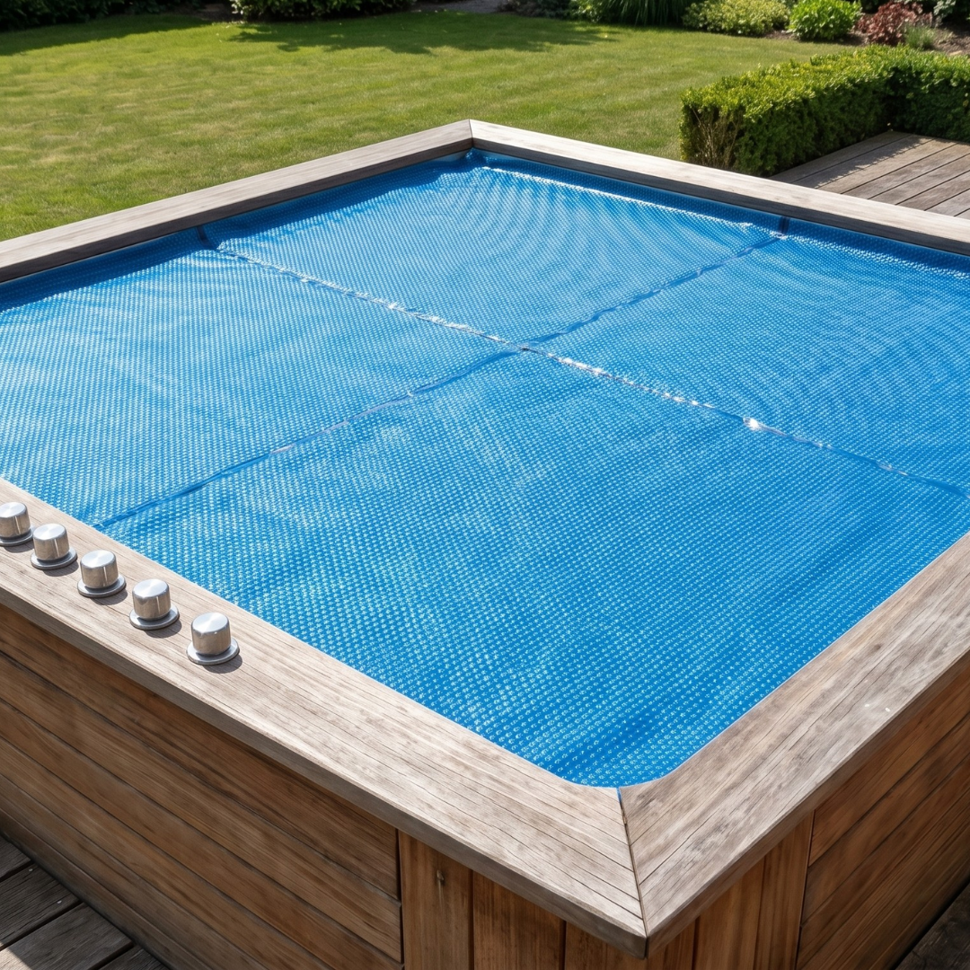 9x9 Ft Solar Pool Cover 16 Mil Bubble Thermal Spa Blanket Cover