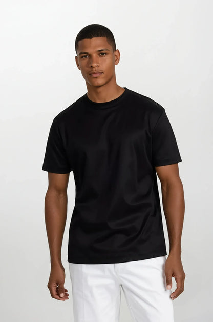 Black Short Sleeve Crew Neck T-Shirt