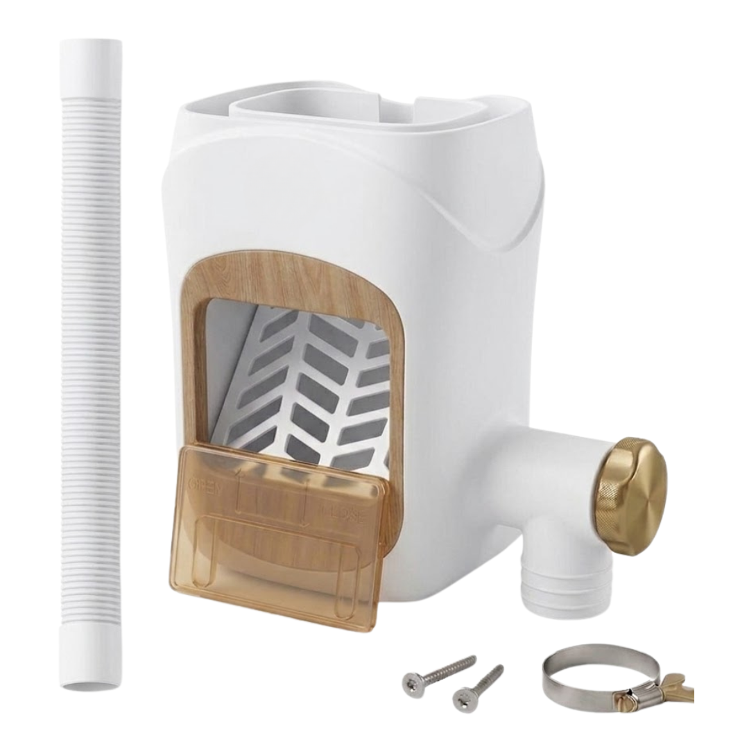 Downspout Rain Barrel Diverter with Filter and PVC Hose System