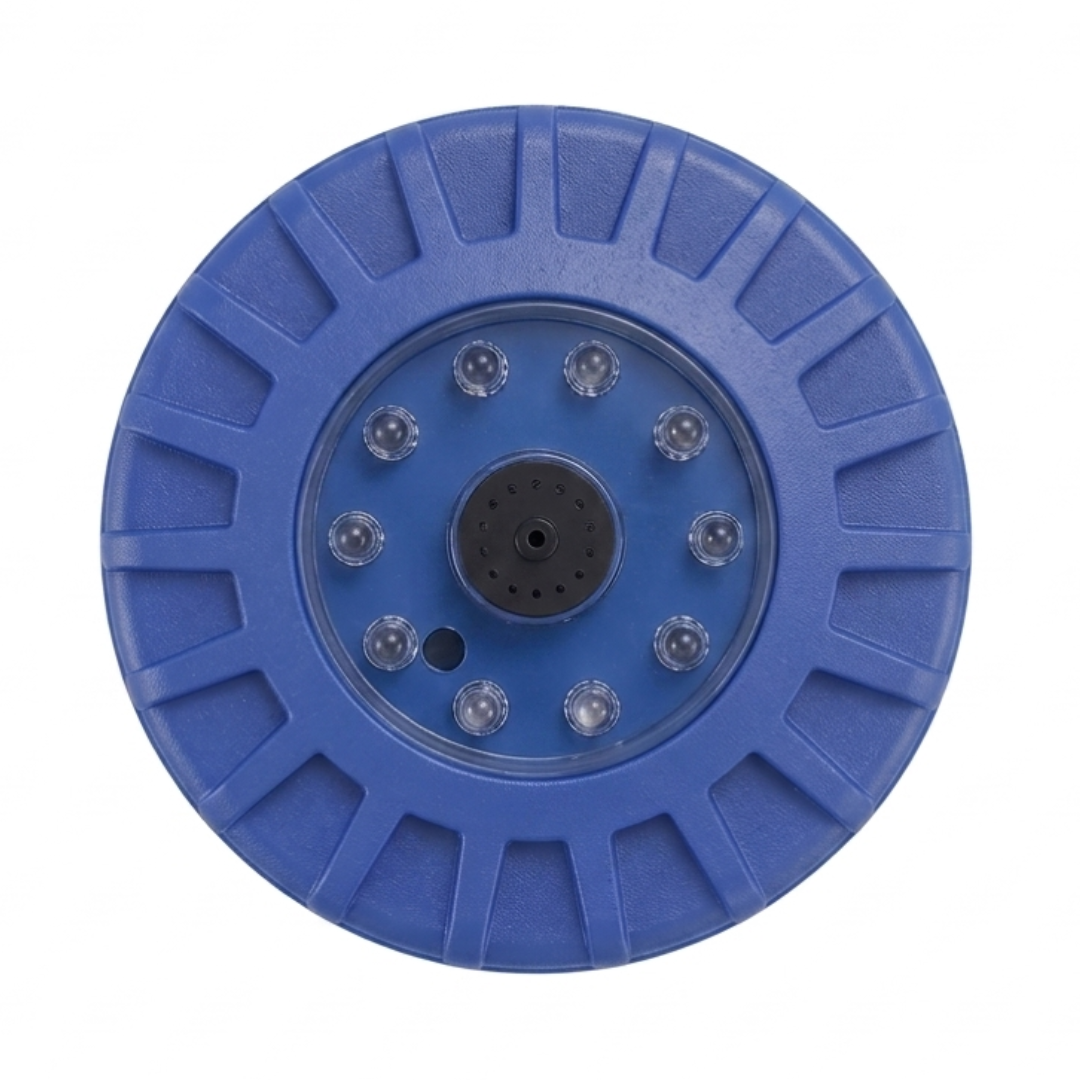 Floating Pool Fountain with LED Lights and Rechargeable Pump