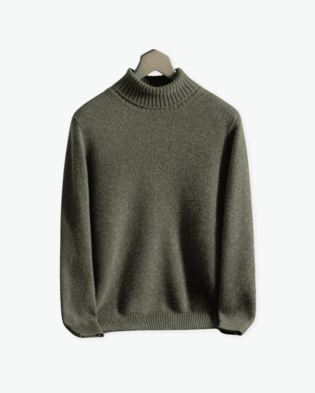 Olive Knit Jumper, Black Trousers and Green Chelsea Boots