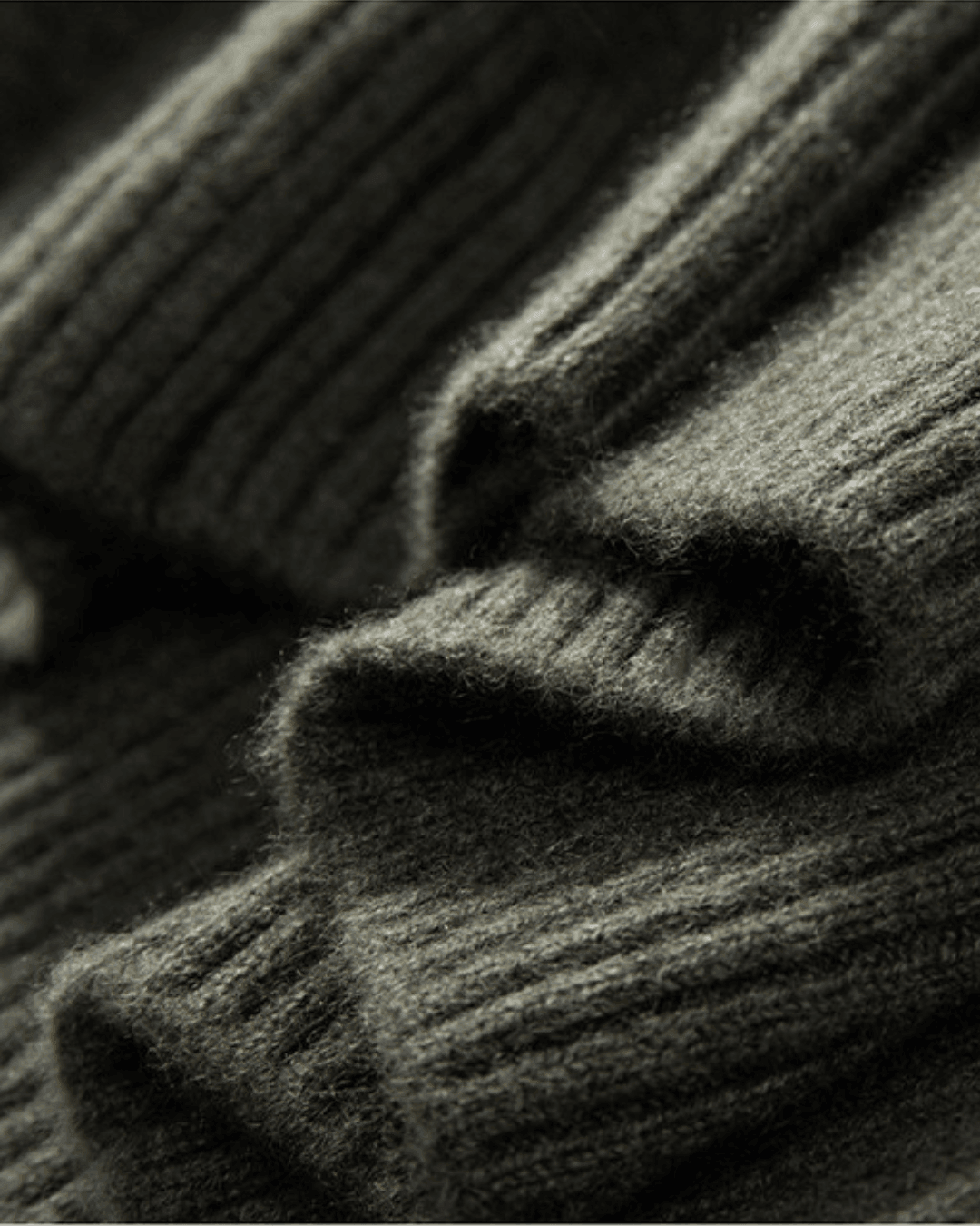Olive Knit Jumper, Black Trousers and Green Chelsea Boots