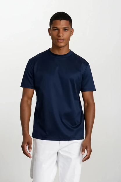 Navy Short-Sleeve Crew Neck T-Shirt