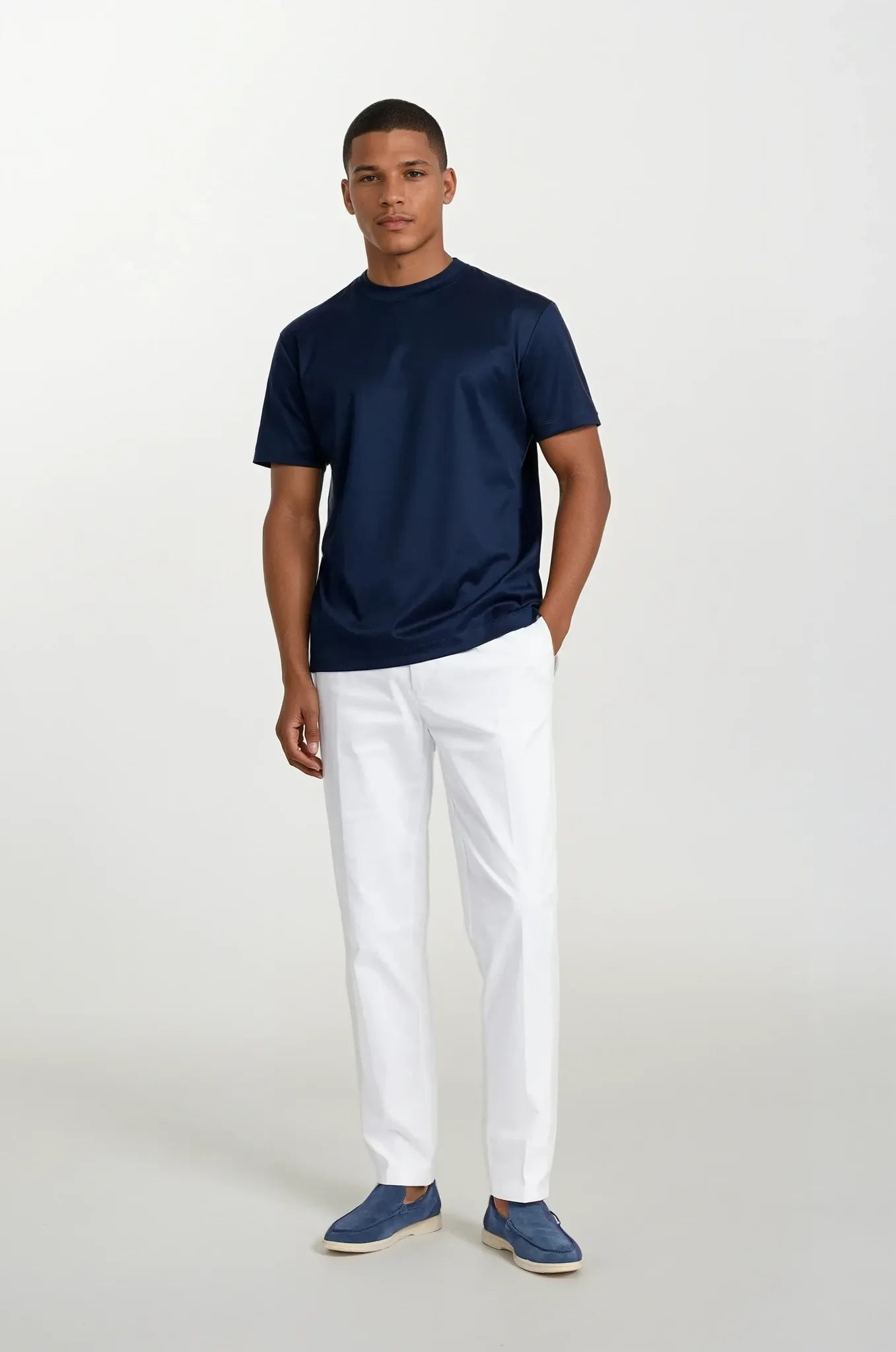Navy Short-Sleeve Crew Neck T-Shirt