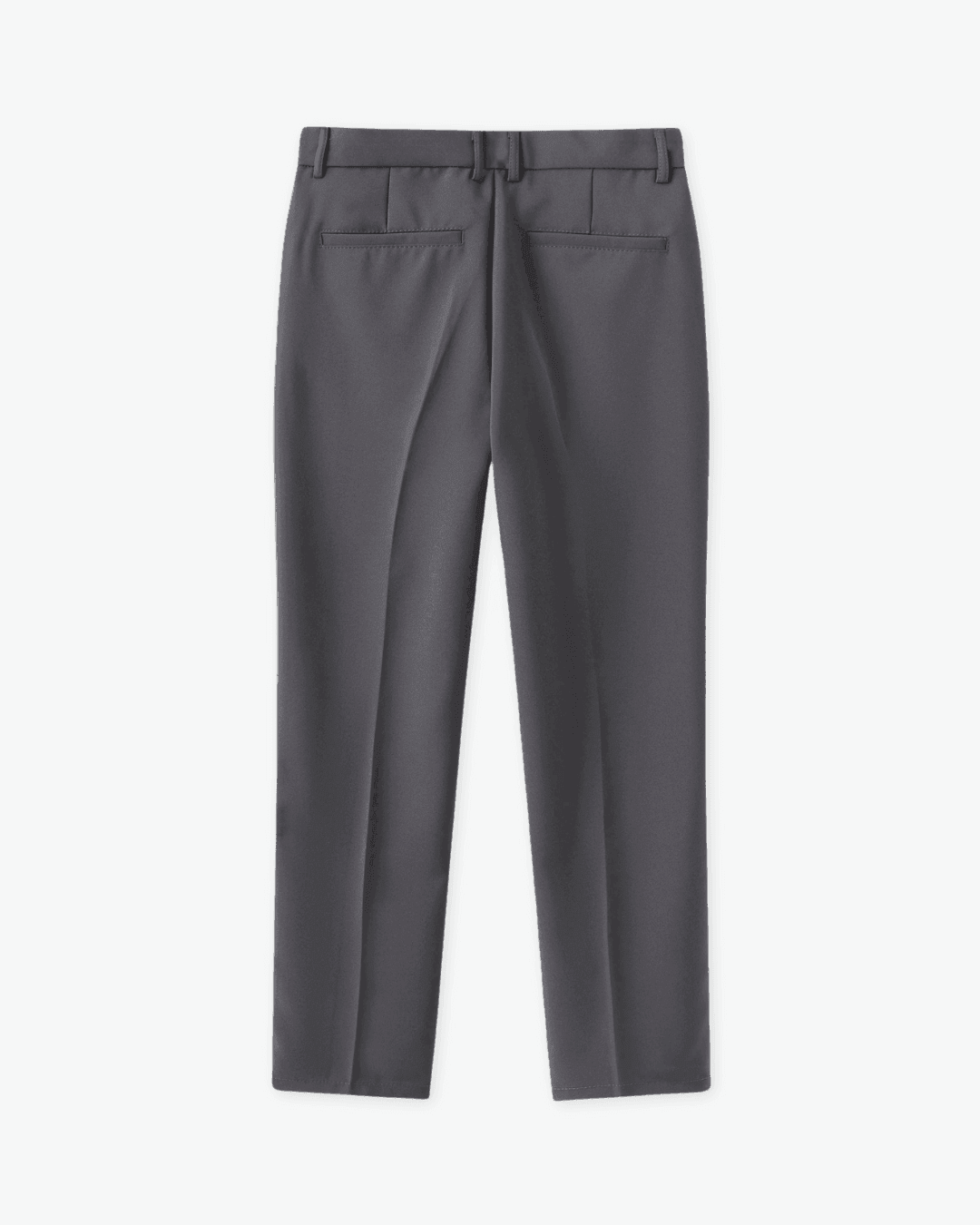 Grey Cable Sweater with Charcoal Trousers and Loafers
