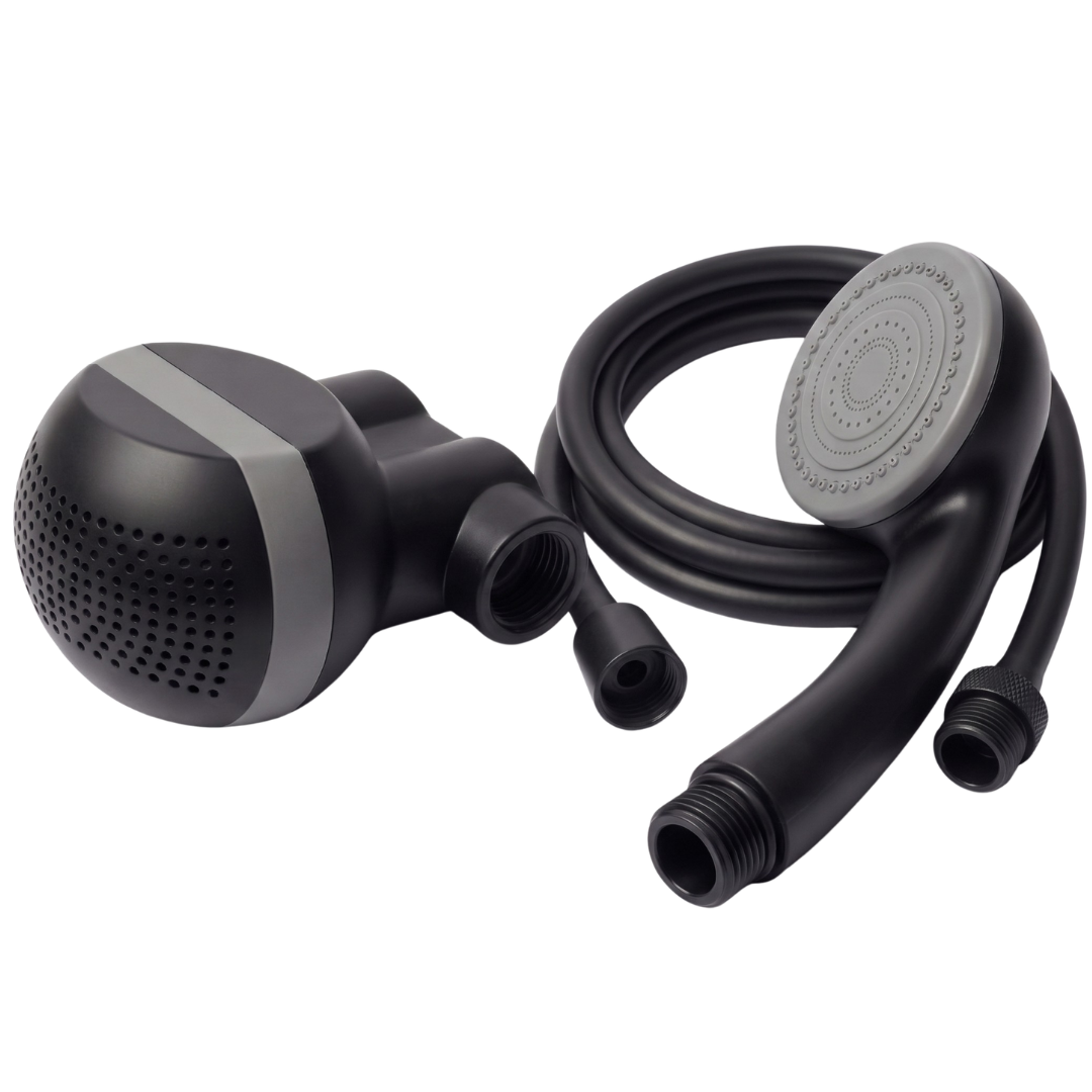 Portable Battery Powered Camping Shower with 18 ft Hose and Pump Unit