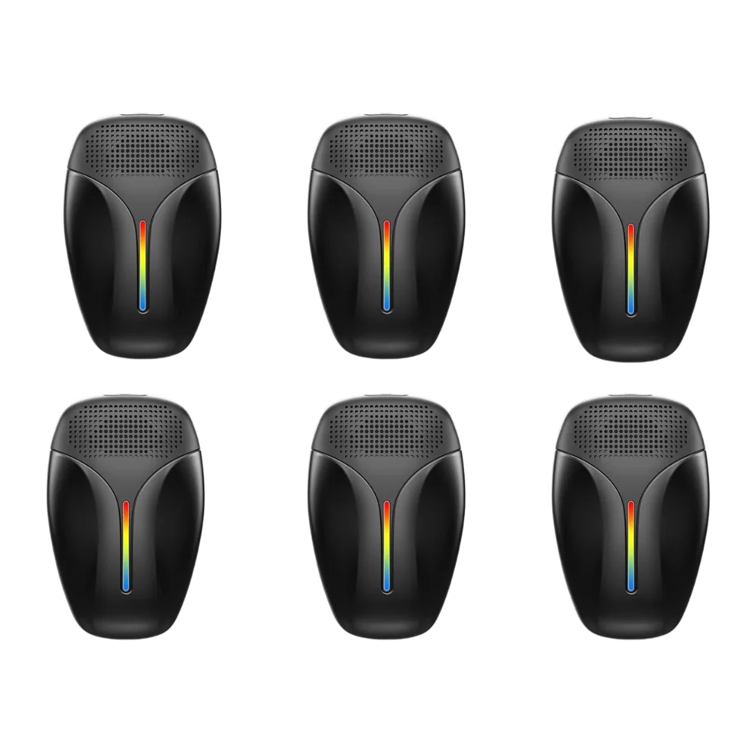 Plug-In Ultrasonic Pest Repellent 6 Pack with 20kHz–60kHz Outdoor Range